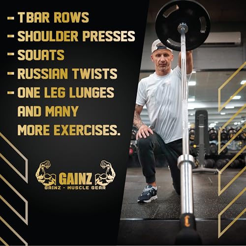 Gainz Landmine Row Attachment - Swiveling T-Bar for Standard 2-Inch Barbells