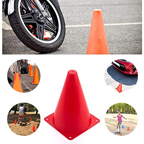 7-Inch Plastic Agility Cones - Set of 20 for Sports & Party