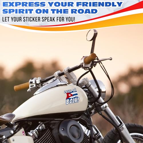 Cuban Flag Stickers - 3 Pcs Vinyl Car Decals - Blue-Red