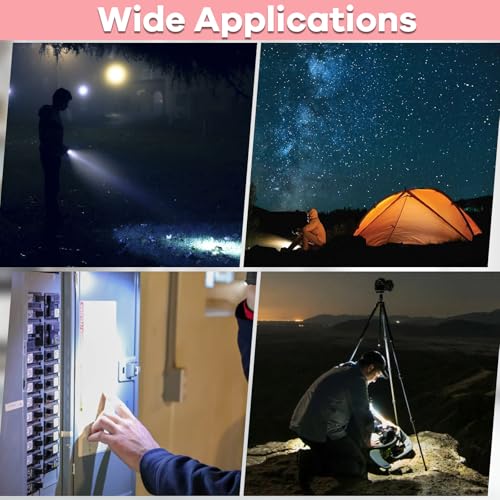 Mini Keychain Flashlights - 7 PCS Ultra Bright LED Lights - Light-Colored