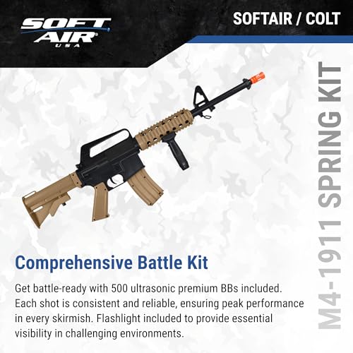 Airsoft Rifle and Pistol Kit - Tan, 300 FPS with Accessories