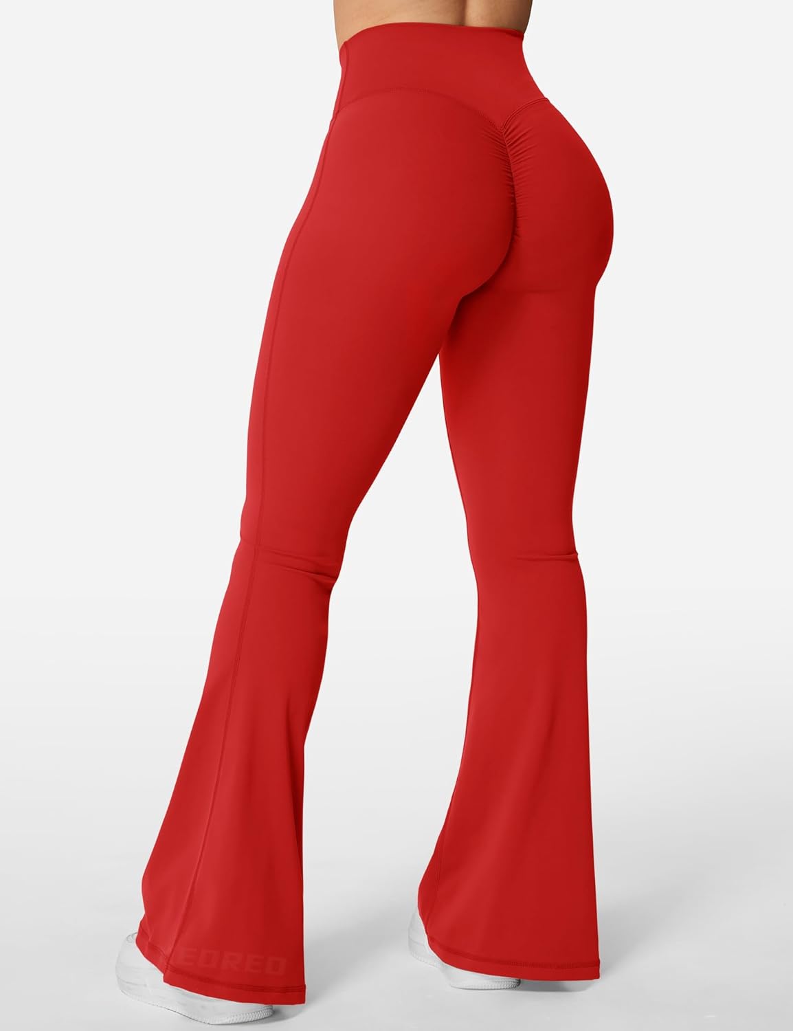 YEOREO Women's Yoga Leggings - Kalie Flare Scrunch V Cross Waist Design | Comfortable Fit