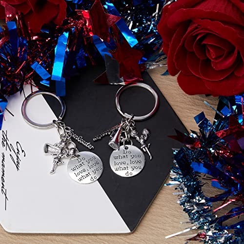 Cheerleader Keychain Set - 6 Pieces Cheer Gifts for Girls