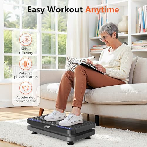 Vibration Plate Fitness Machine for Full Body Workout - Black/Gray