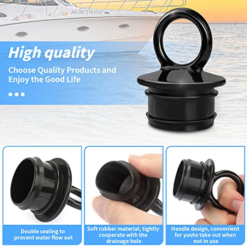 1-Pack PVC Push-In Boat Drain Plug for 1-1/2” Thru-Hull Drains