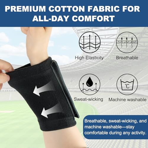 Football Wristbands with 5 Playbook Cards - Black, 1 Pack