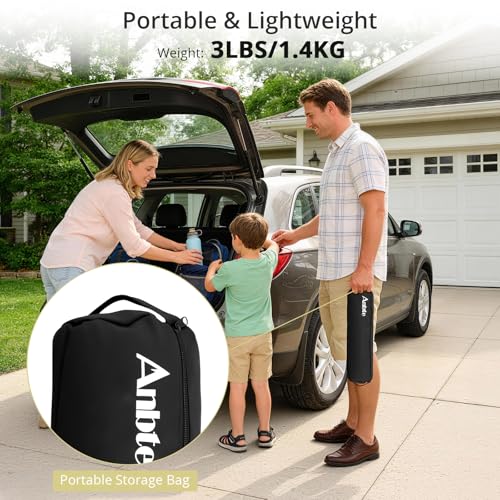 Anbte Ultralight Portable Camping Table with Cup Holders - 3.2 lb Compact Foldable Outdoor Table
