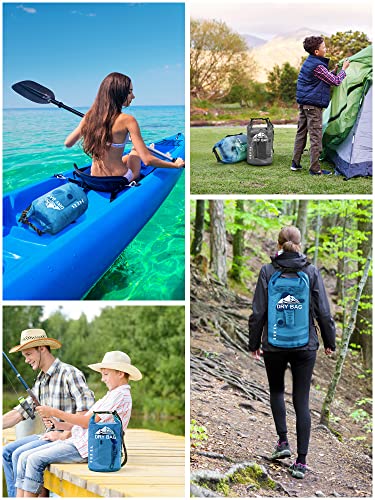 Waterproof Dry Bag Backpack with Phone Case - 5L to 40L Sizes