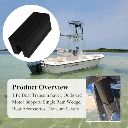 WFCYX 1 Pc Boat Transom Saver — Single Ram Wedge for Pontoon/Outboard Motors (1 Style 1)