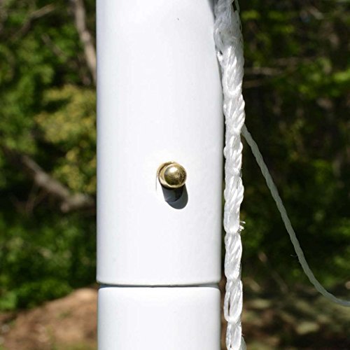 6' x 4' Quick-Setup Steel Soccer Goal - Non-Folding, White