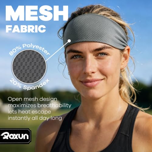 Breathable Sweatband for Running - White Sport Headband