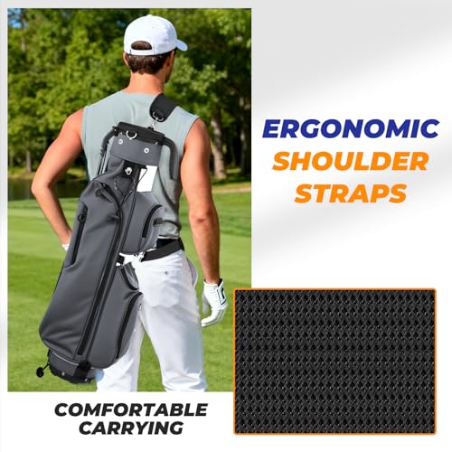 Lightweight Golf Stand Bag with 3-Way Dividers - Weatherproof