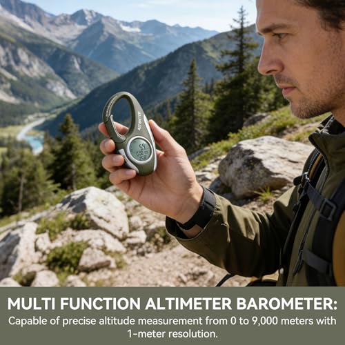Digital Altimeter with Thermometer & Compass - Portable Weather Forecast