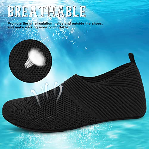Quick-Dry Water Shoes for Women & Men - 6.5-7.5 / Abldblack