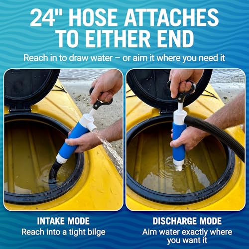 Better Boat Teal Manual Bilge Pump for Kayaks & Canoes - Handheld Siphon Bailer