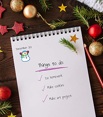 Snowman Stickers - 6 Sheets of Colorful Winter Stickers (84 pc)