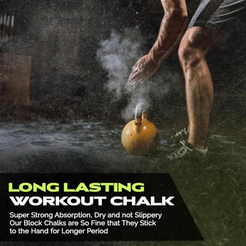Gym Chalk Block 2oz - Pure Magnesium Carbonate for Weightlifting & Climbing
