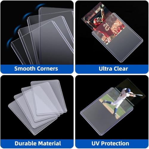 200 Card Sleeves Set - 100 Hard & 100 Soft Plastic Protectors for Trading Cards