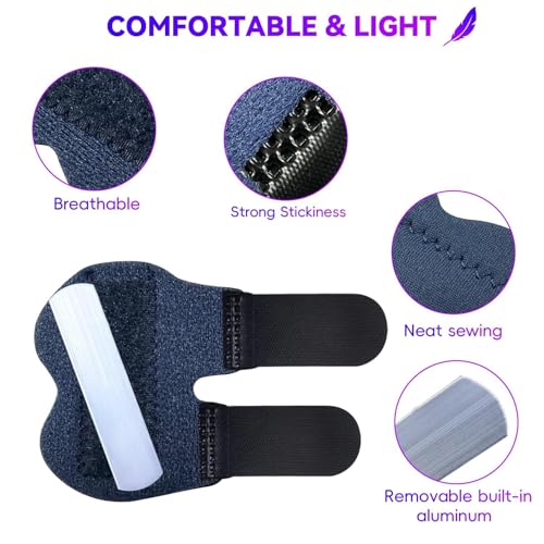 Adjustable Finger Splint for Trigger Finger & Arthritis - 2 Pack, Blue