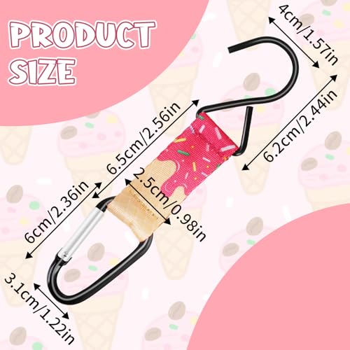 Baseball Softball Dugout Organizer Bag with Ice Cream Drip Design - Pink Drip Set, 2 Pcs