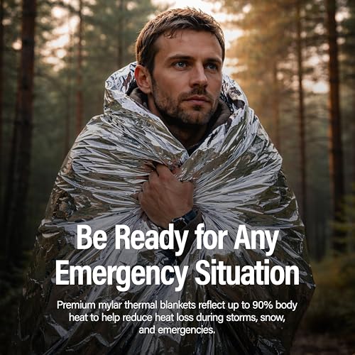 Emergency Foil Mylar Thermal Blanket - 84" x 52"