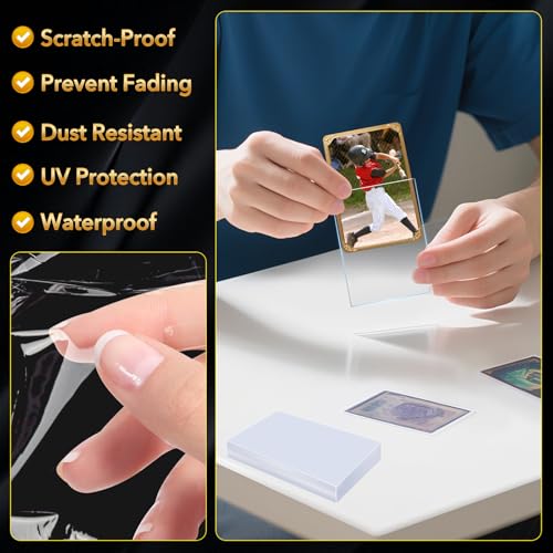 800 Count Premium Trading Card Sleeves - Clear Polypropylene Protectors