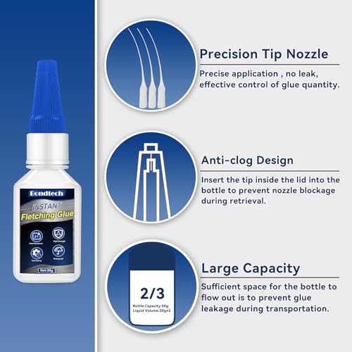 Instant Fletching Glue 30g - Clear Adhesive for Arrows & Vanes