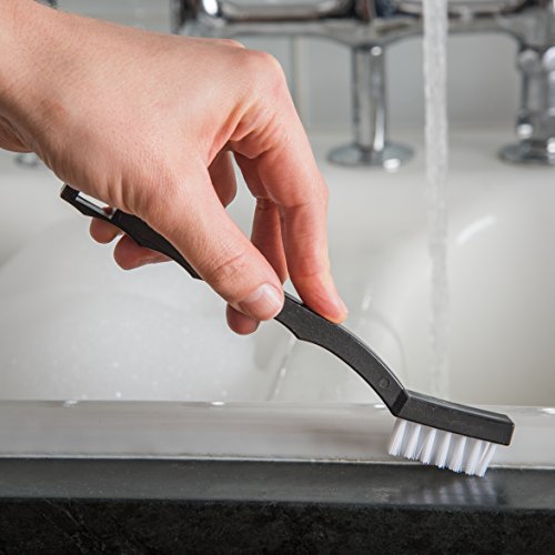 7-Inch Utility Detail Cleaning Brush with Durable Nylon Bristles - Black