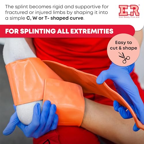 24-Inch Aluminum Splint - Lightweight & Flexible, Rolled Design - One Size