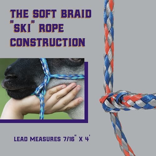 Adjustable Soft Braid Sheep Halter - 3/8" x 10"
