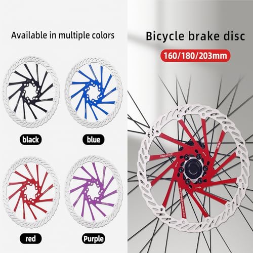 YBEKI 2-Pack Bike Disc Brake Rotor 160mm Black CNC Machined Stainless Steel