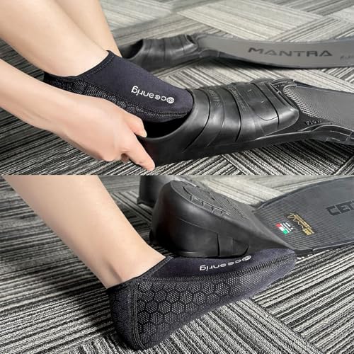 Neoprene Wetsuit Socks 2.5mm - Thermal Diving Socks for Snorkeling & Surfing - Large/Black
