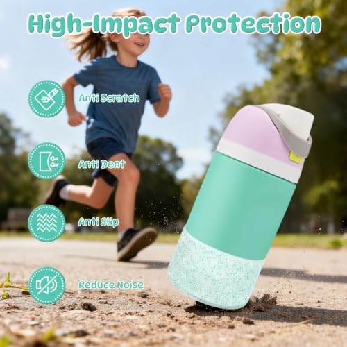 Silicone Boot for Owala Kids Water Bottles - Light Lake Green