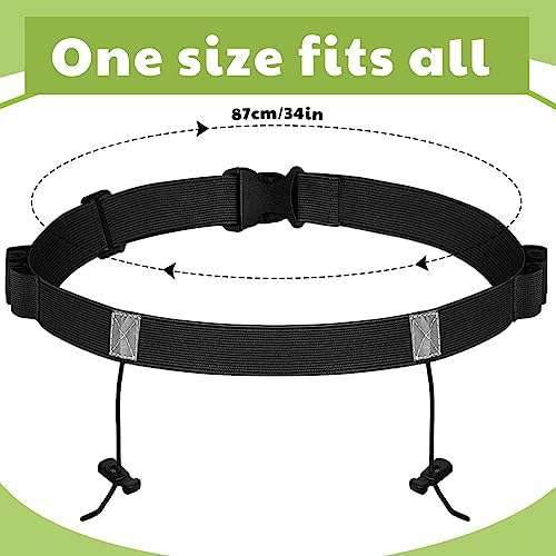 Xtinmee Race Number Belt with Gel Loops for Triathlon Running & Cycling – Black, 34 x 0.98 Inches