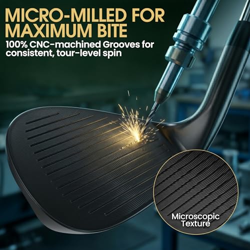 Premium Full Face Golf Wedge Set - 3 Wedges 52, 56, 60 Degrees