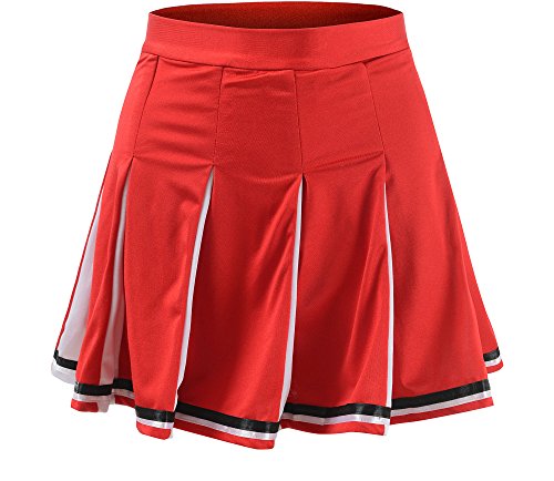 OurLore Red Medium High School Musical Cheerleader Uniform Top & Skirt Set