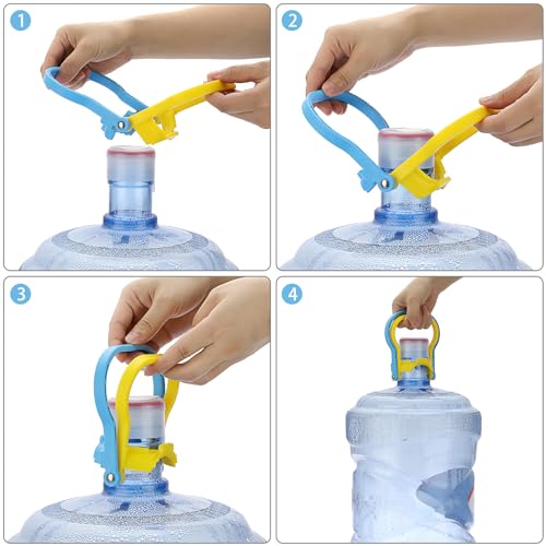 5 Gallon Water Bottle Handle - Ergonomic Plastic Jug Lifter, 2 Pack