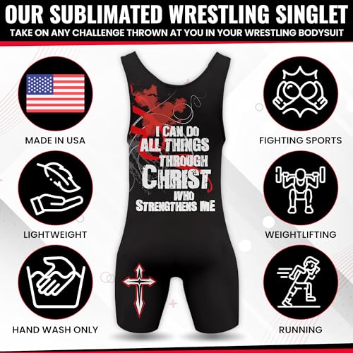 Performance Wrestling Singlet for Men & Youth XXS / Red 51-70 lbs. | MMA Gym Training