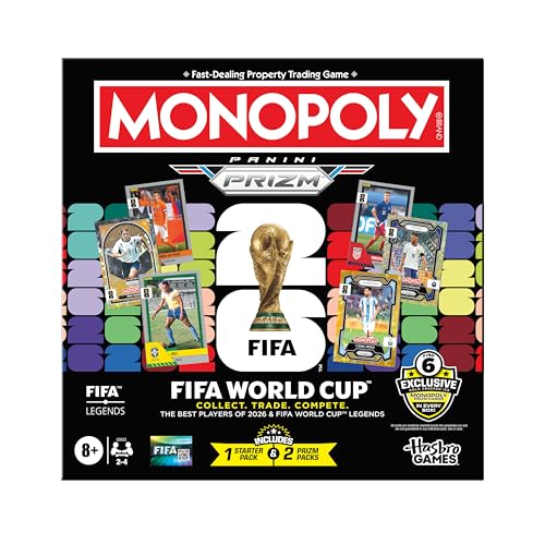 Monopoly Panini Prizm FIFA World Cup Board Game with Trading Cards