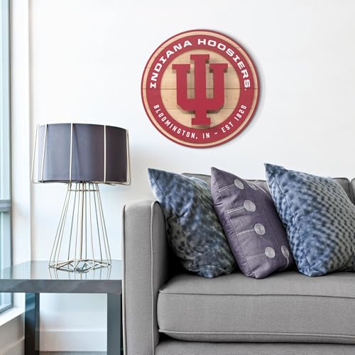 3D Circle Backer Wall Art - Indiana Hoosiers - Ready to Hang