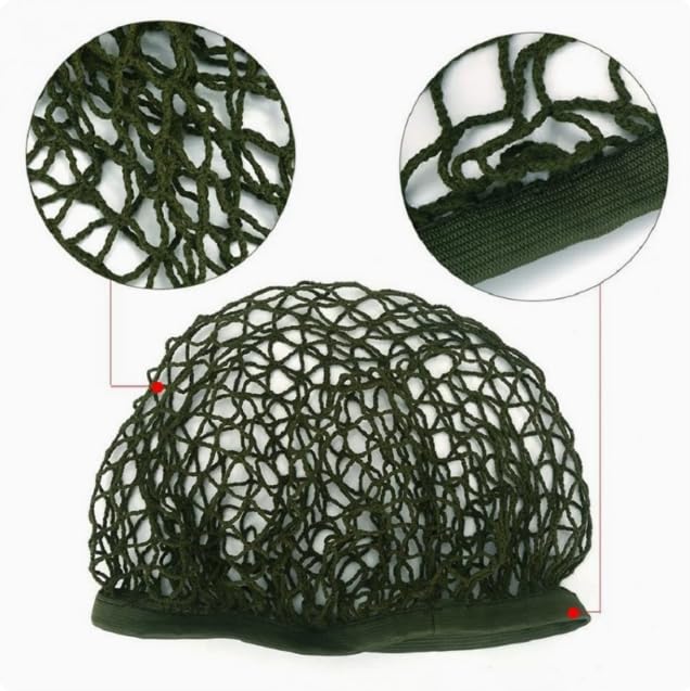 Airsoft Helmet Net Cover - Army Green Camouflage for M1 M35 M88 MK1 MK2 GK80