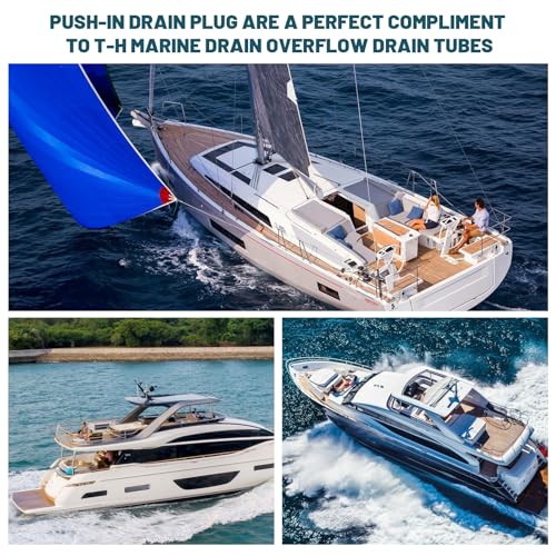 Push-In Boat Drain Plug Replacement for T-H Marine 1-1/8" Thru-Hull