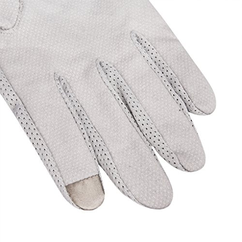 Summer UV Protection Driving Gloves - Mesh-Gray Full Finger