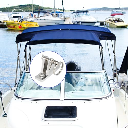 Stainless Steel Deck Hinges - 2 Pack with Quick Release Pin & Ring