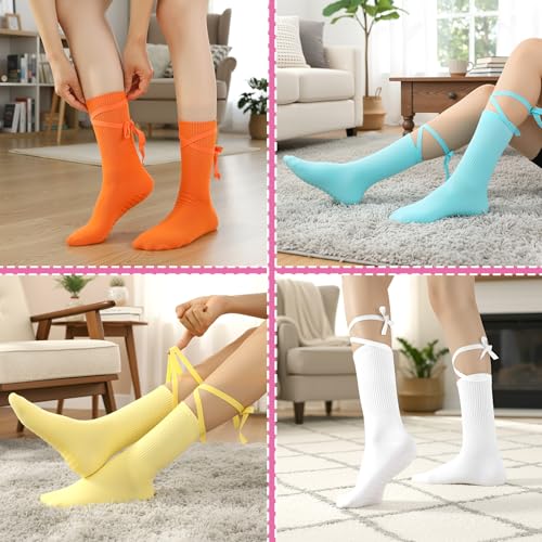 Pilates Socks with Grips for Women - Crisscross Strap - 6 Colors