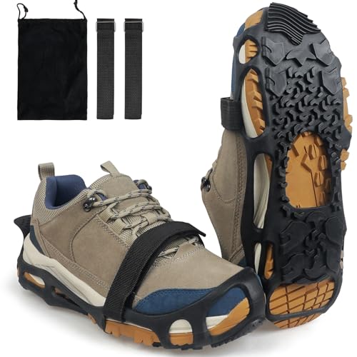Spikeless Shoe Cleats - Anti-Slip Rubber Covers for Roofing & Wet Surfaces - Large/X-Large