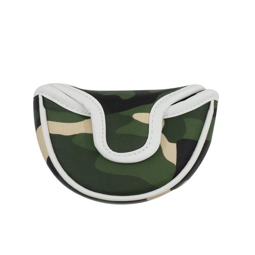 Camouflage Green Golf Small Mallet Putter Head Cover Mid Mallet Cover Half Mallet Magnetic Headcover