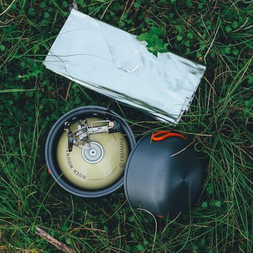 Fire-Maple Camping Pot & Stove Set with Windshield - Foldable Backpacking Cookware