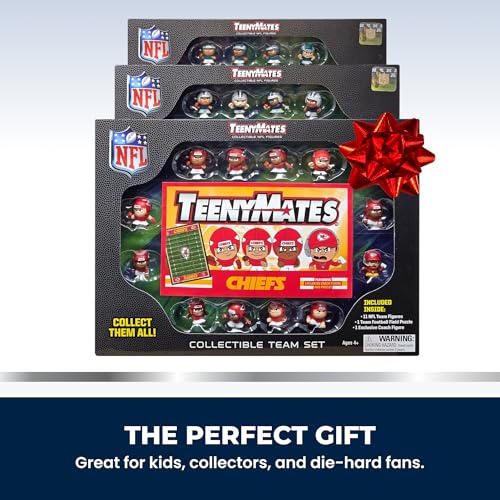 NFL Football Action Figures Gift Set with Puzzle - 11 Players & Coach
