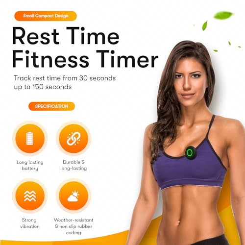 Fitness Timer with Vibration Feedback - Compact & Rechargeable